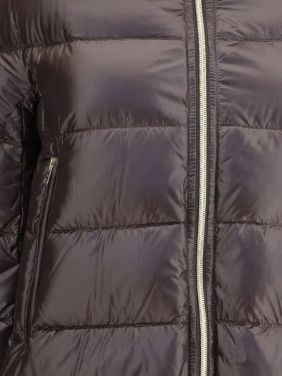 Herno Midi Down Jacket In Brown