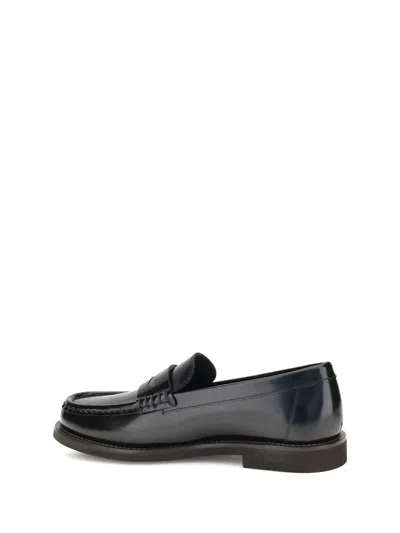 Brunello Cucinelli Midnight Blue Penny Loafer In Blue