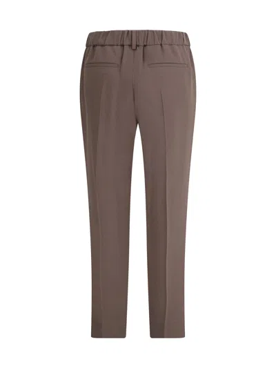 Brunello Cucinelli Modern Relaxed Fit Tailored Trousers In Brown