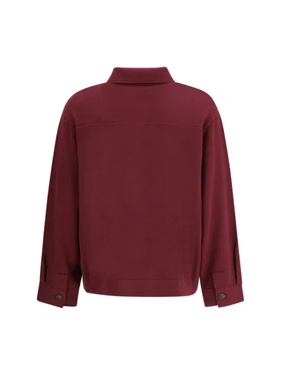 Brunello Cucinelli Wraparound Wool Cashmere Cardigan With Patch Pockets