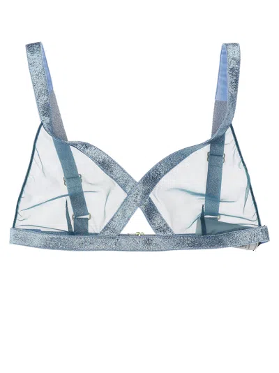 Tom Ford Iridescent Sable Tulle Top Underwear And Body Light Blue