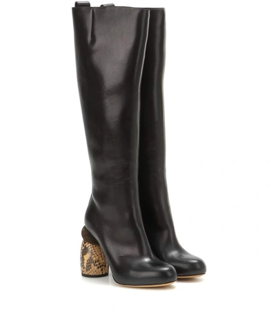 Dries Van Noten Leather Knee-high Boots | ModeSens