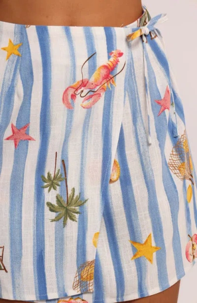 Petal And Pup Petal & Pup Siena Wrap Miniskirt In Blue