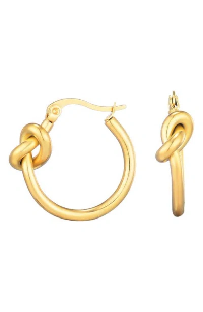 Adornia 14k Plated Knot Hoop Earrings No Color No In Gold