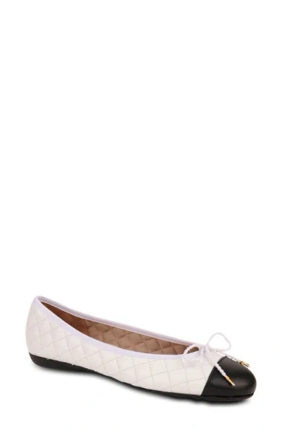 Paul Mayer Cap Toe Quilted Ballet Flat
