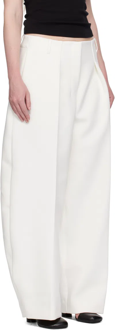 Jacquemus Ovalo Trousers In White