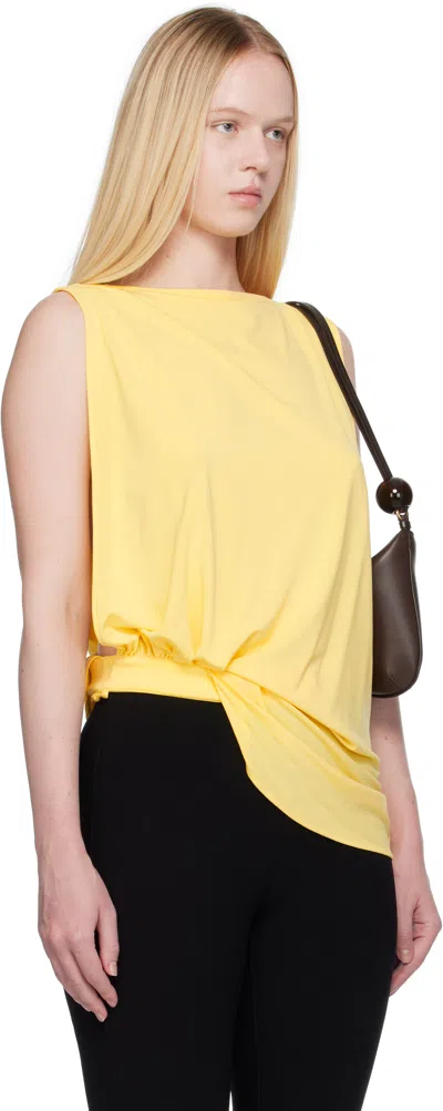 Jacquemus Le Haute Peplo Top In Yellow