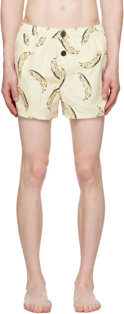 Jacquemus Le Maillot Puntini Beachwear Yellow In White