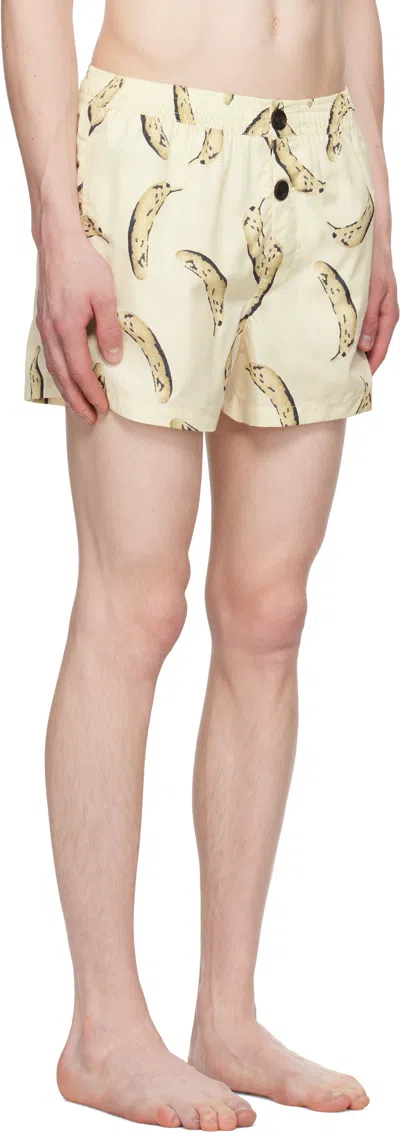 Jacquemus Le Maillot Puntini Beachwear Yellow In White