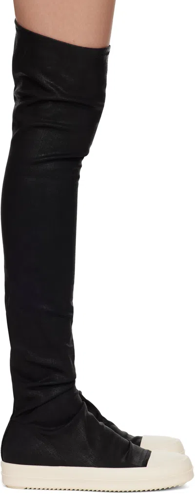 Rick Owens Drkshdw Drkshdw By Rick Owens Woman Boot Black Size 8 Textile Fibers In Black