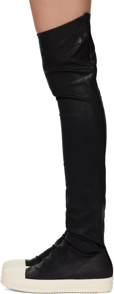 Rick Owens Drkshdw Drkshdw By Rick Owens Woman Boot Black Size 8 Textile Fibers In Black