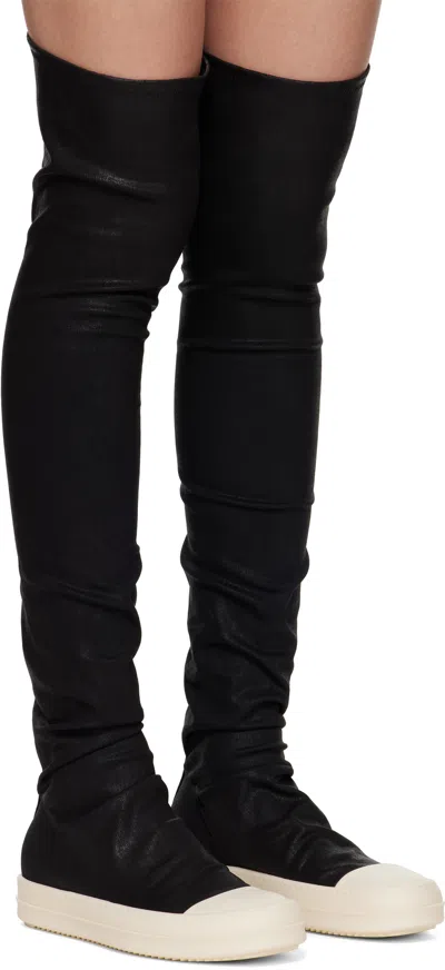 Rick Owens Drkshdw Drkshdw By Rick Owens Woman Boot Black Size 8 Textile Fibers In Black