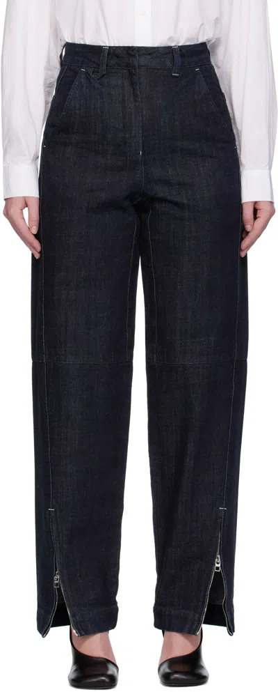 Jacquemus Women's Le Cargo De-nîmes Jean In Navy