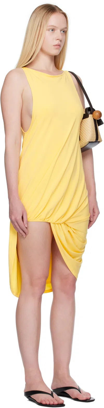 Jacquemus Peplo Mini Dress In Yellow