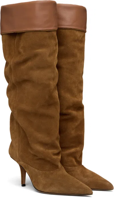 Paris Texas Reverse 85 Suede Ankle Boots In Brown