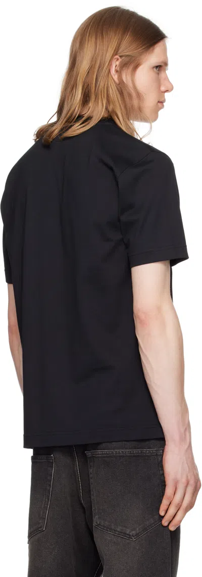 Burberry Knight Stamp Cotton T-shirt In Black