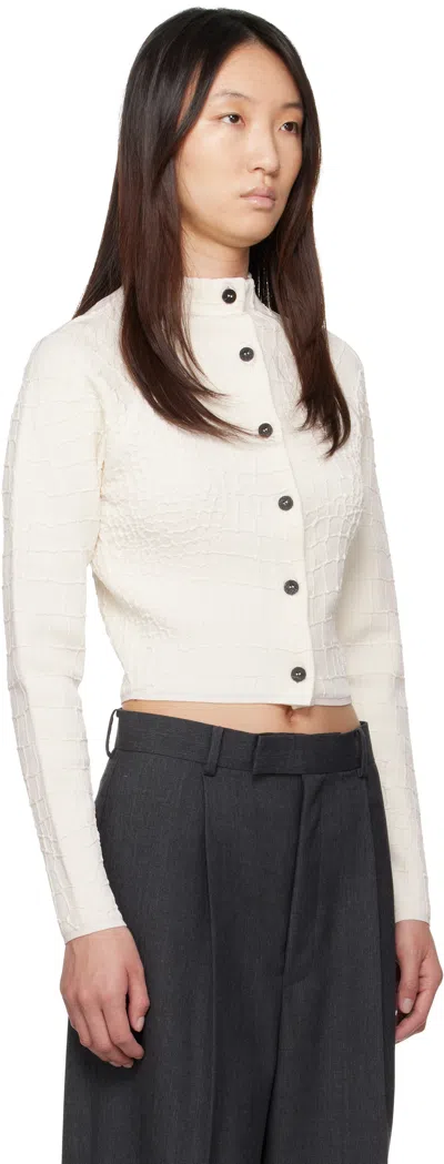 Jacquemus Scala High-neck Cropped Cardigan In Neutral