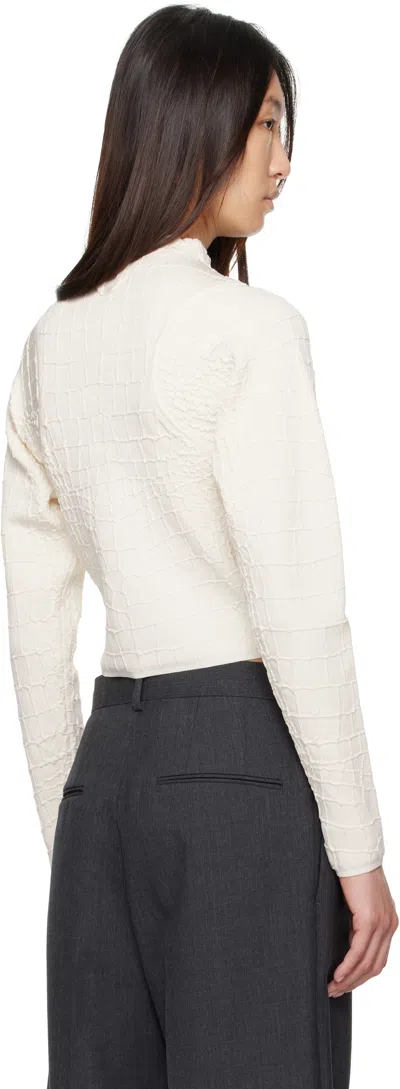 Jacquemus Scala High-neck Cropped Cardigan In Neutral