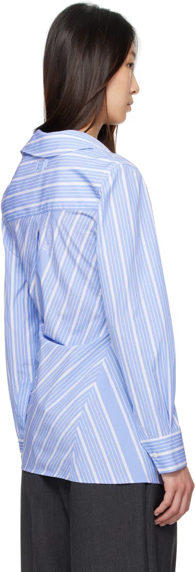 Jacquemus Woman Shirt Azure Size 8 Cotton In Blue