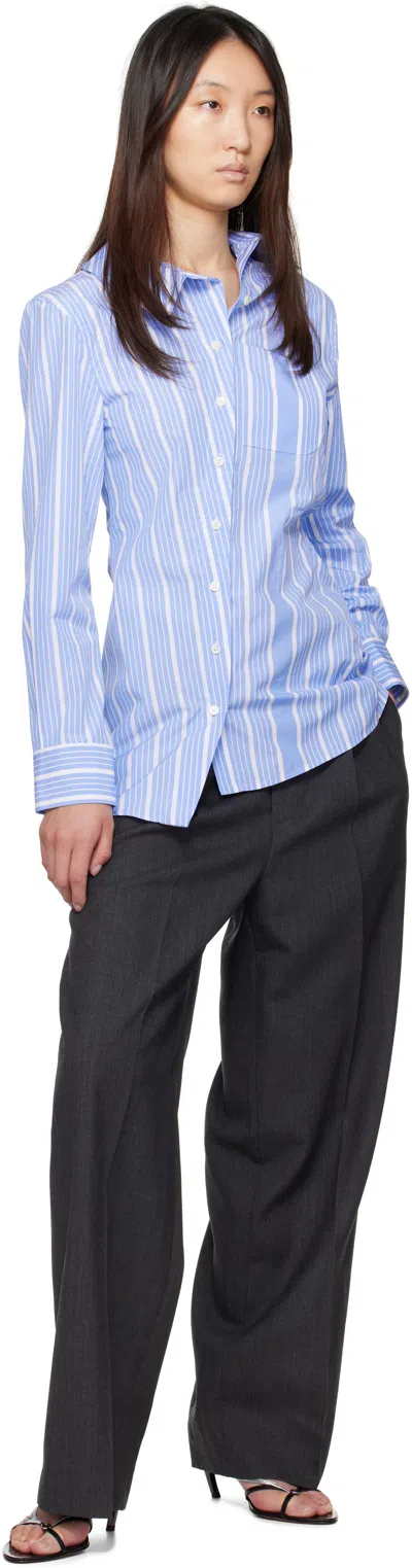 Jacquemus Woman Shirt Azure Size 8 Cotton In Blue