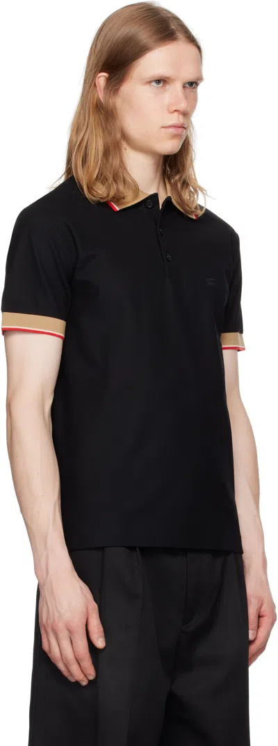 Burberry Men's Cotton Polo Shirts In Black