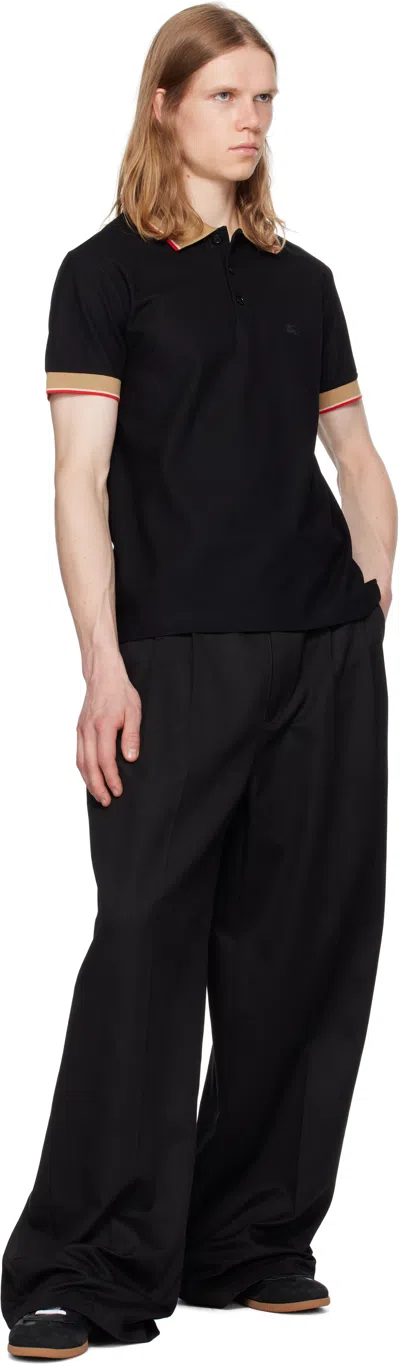 Burberry Men's Cotton Polo Shirts In Black