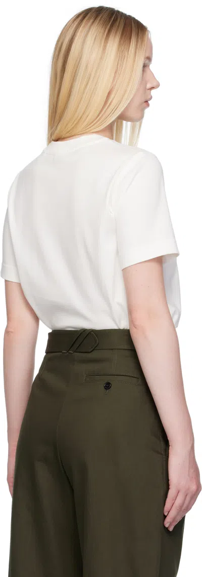 Burberry T-shirt In Cotone Con Knight Stamp In White