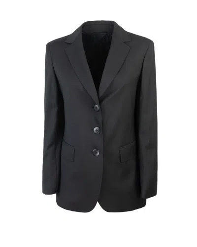 Max Mara Nice Black Blazer In Blue
