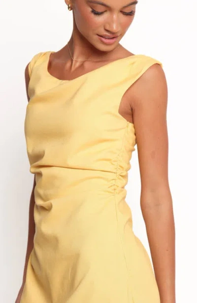 Petal And Pup Petal & Pup Cielo Ruched Sleeveless Minidress In Yellow