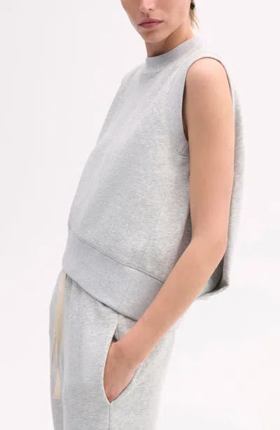 Co Sleeveless Sweatshirt Heathered Grey In Gray