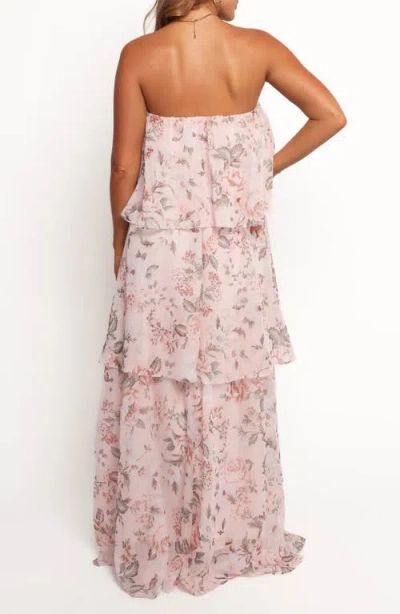 Petal And Pup Petal & Pup Bloom Tiered Strapless Maxi Dress In Pink