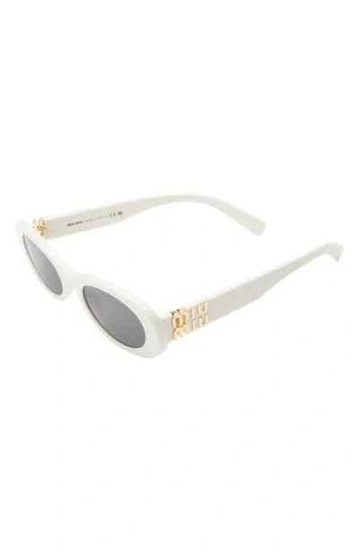 Miu Miu 50mm Oval Sunglasses In Pattern