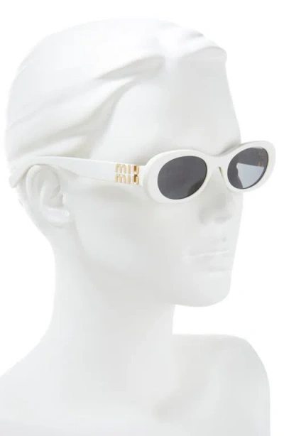 Miu Miu 50mm Oval Sunglasses In Pattern