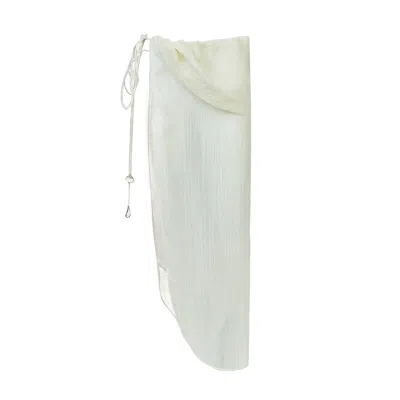 Aulala Paris Women's The Siren's Veil - Sheer Beach Pareo With Seashell White