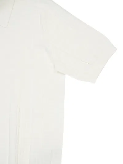 Balmain Pb Labyrinth Knit Polo Shirt In White