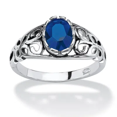 Palm Beach Jewelry Simulated Birthstone Sterling Silver Ring