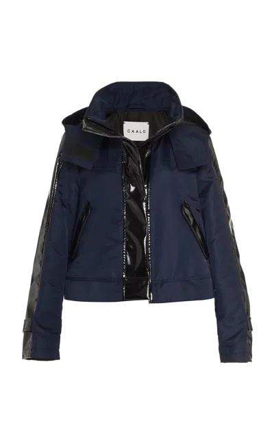 Caalo Water-resistant Sustainable Cropped Raincoat In Blue