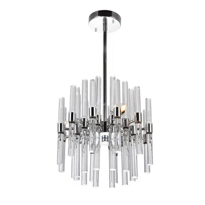 Cwi Lighting Miroir 6 Light Mini Chandelier With Polished Nickel Finish