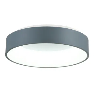 Cwi Lighting Arenal Led Drum Shade Flush Mount With Gray & White Finish Lumens 1300