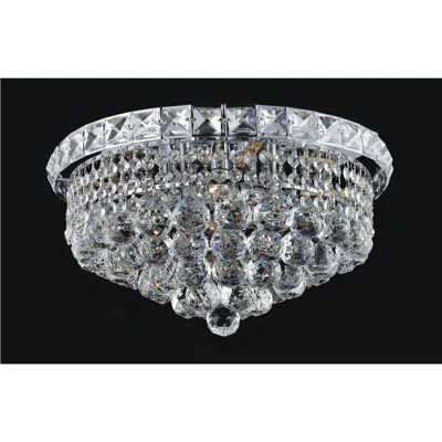 Cwi Lighting Luminous 4 Light Flush Mount With Chrome Finish