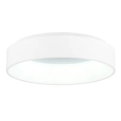 Cwi Lighting Arenal Led Drum Shade Flush Mount With White Finish Lumens 1300