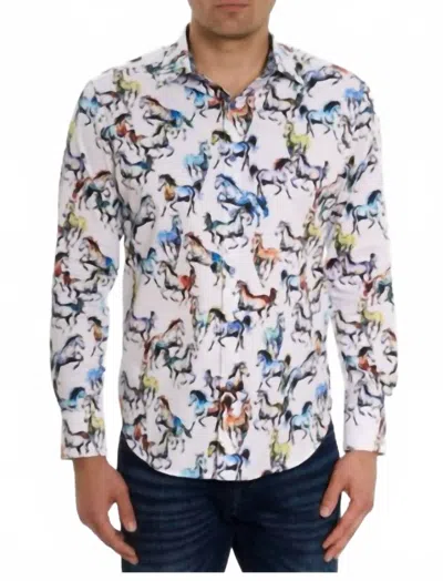 Robert Graham Thoroughbred Long Sleeve Button Down Shirt In White