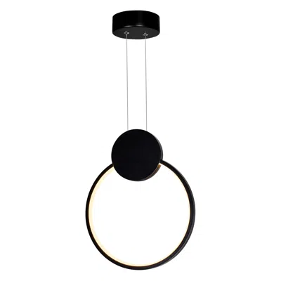 Cwi Lighting Pulley 12 In Led Black Mini Pendant