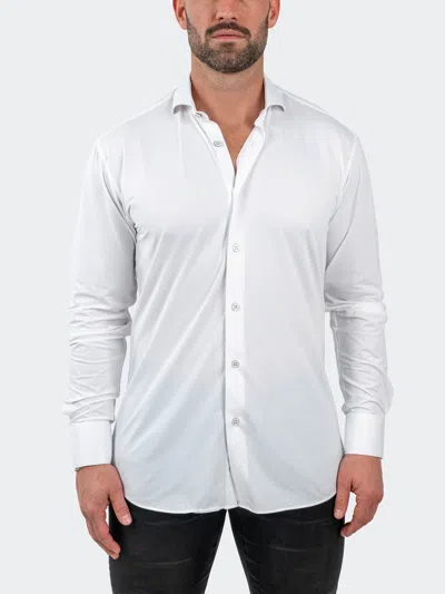 Maceoo Einstein Stretchblotter White Button-up Shirt In White