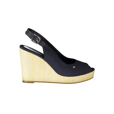 Tommy Hilfiger Blue Cotton Sandal In Blue