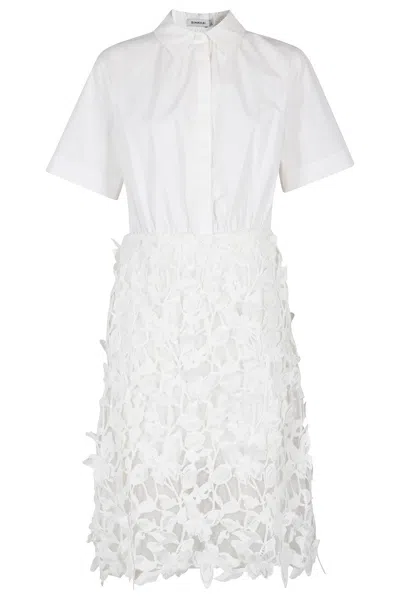 Simkhai Colette Applique Midi Dress In White
