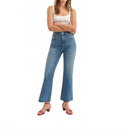 Daze Soho High Rise Ankle Flare Jeans In All Mine Vintage In Blue