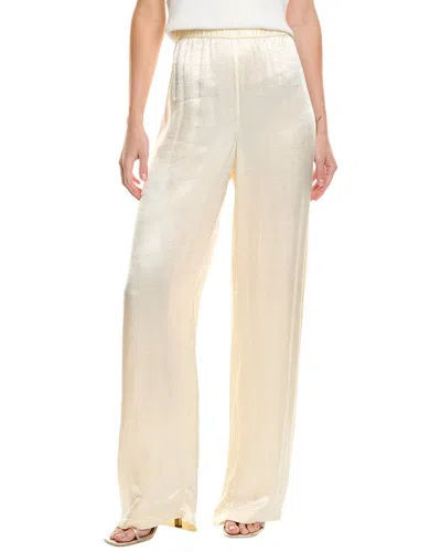 Enza Costa Textured Satin Pants Antique Cream In Neutral