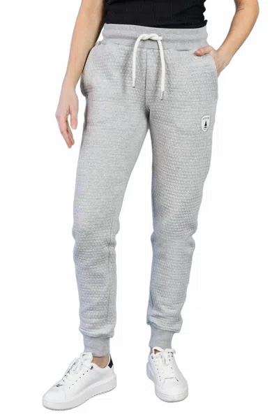 Wanakome Alexia Hexagon Fleece Joggers In Light Heather Grey In Gray