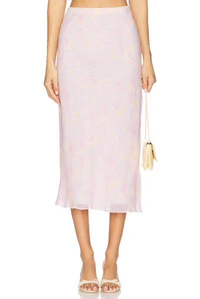 Loveshackfancy Castle Midi Skirt In Candy Fluff In Pink